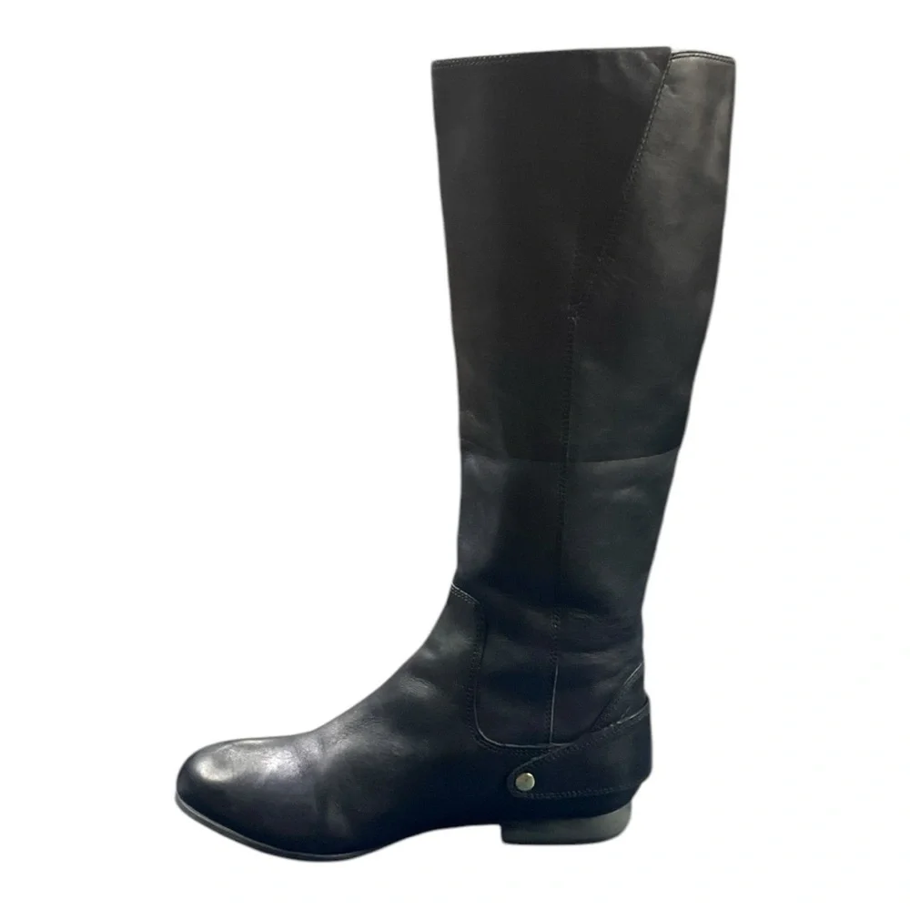 Clarks Black Leather Zip Knee High Boots Womens Size 7 M Style‎ 61267